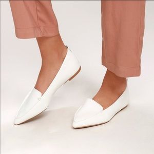 Lulus Emmy White Loafers